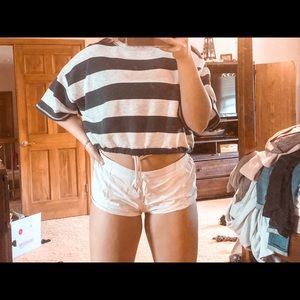 american eagle hoodie crop top